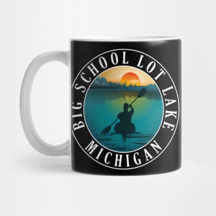 Big School Lot Lake Kayaking Michigan Sunset Mug